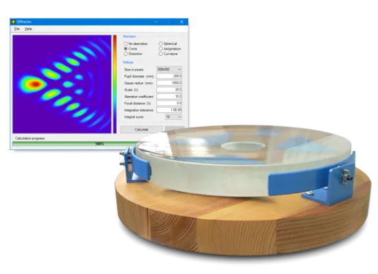 A telescope mirror and testing software.