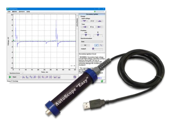 AutoScope Easy single channel USB automotive diagnostic oscilloscope.