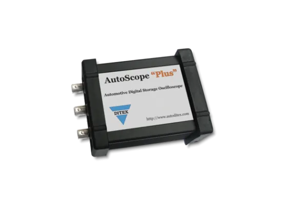 AutoScope Plus two-channel USB car diagnostic oscilloscope.