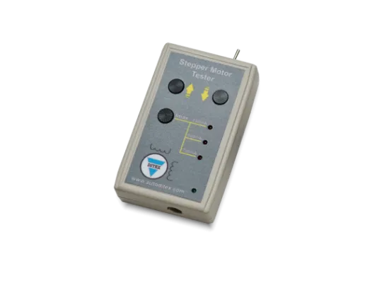 Handheld stepper motor tester.