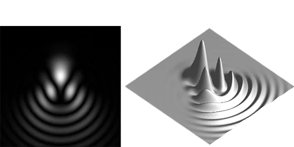 Two-dimensional diffraction pattern in the case of coma.