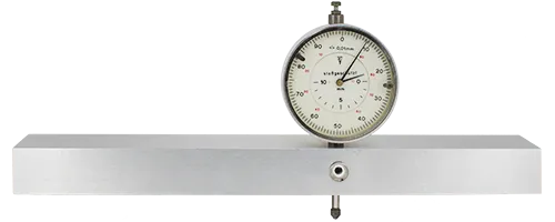 A micrometric depth gauge used to check the processed surface during the initial grinding.