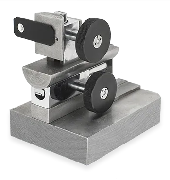 Laboratory equipment with a real-size null-test grating mounted on it.